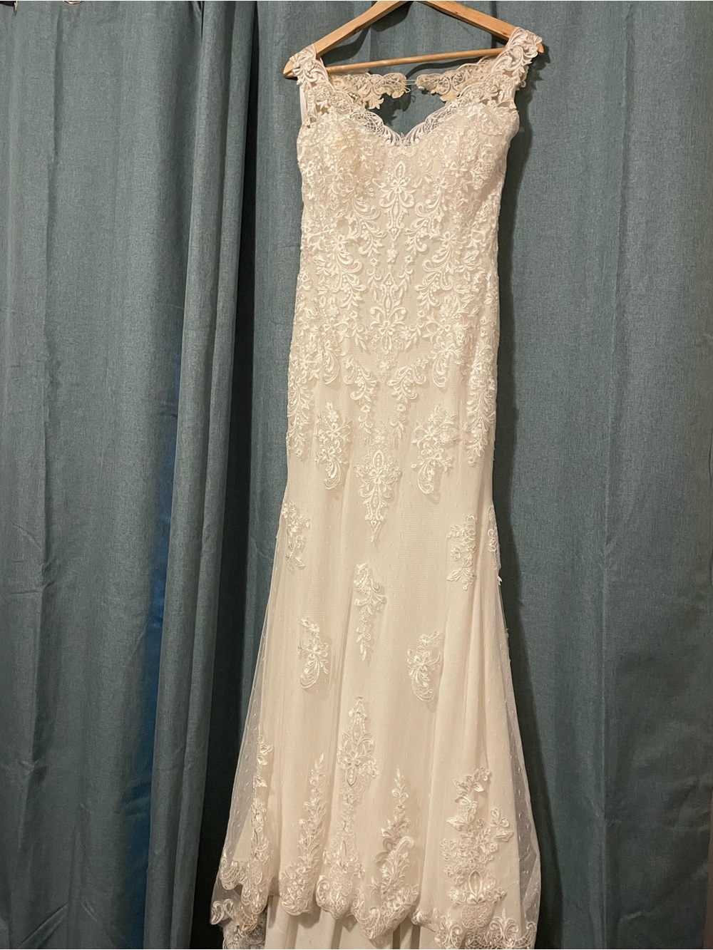 Ivory Lace Embellished Bridal Gown